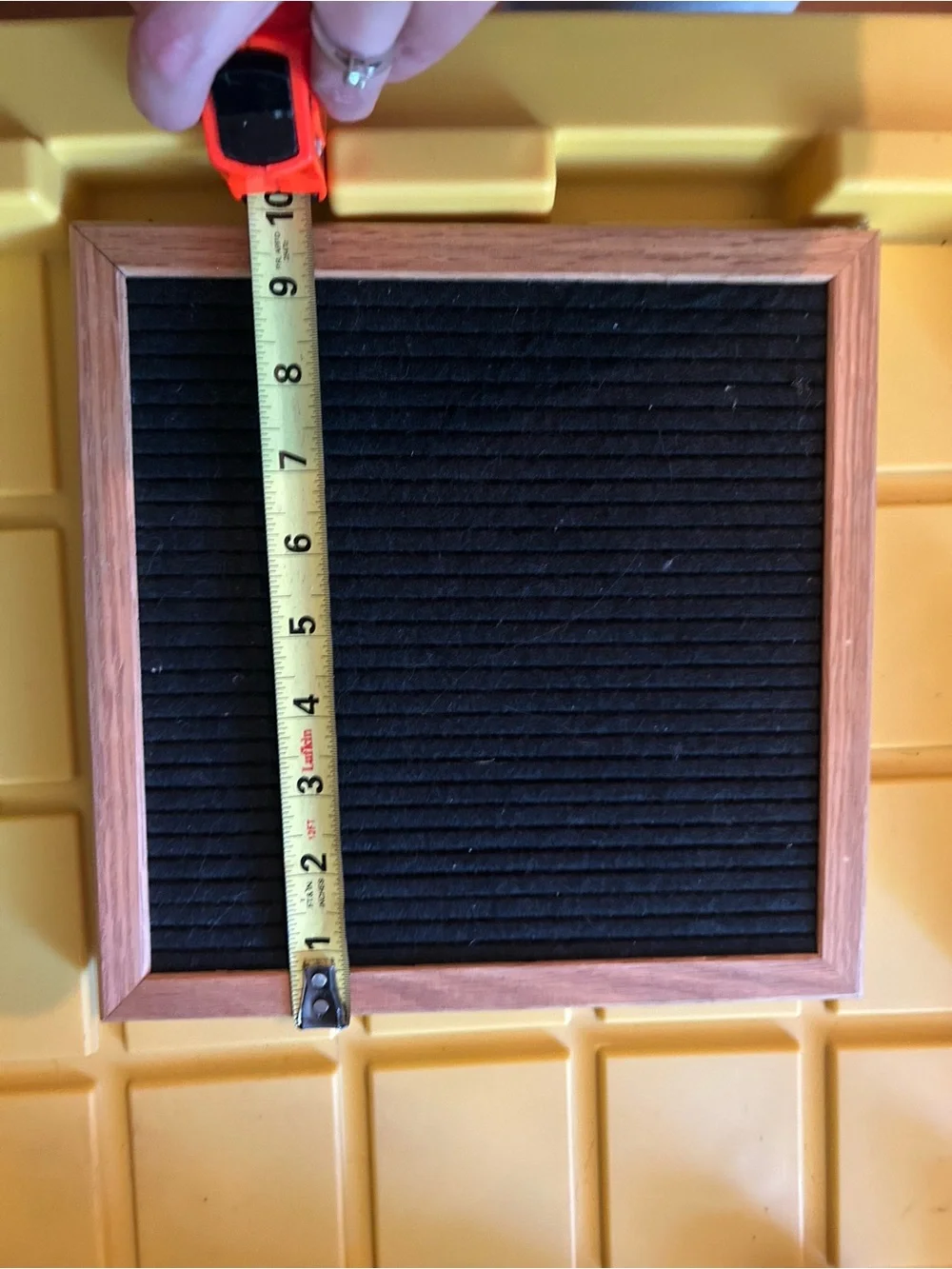 Black Felt Message Board with Wood Frame